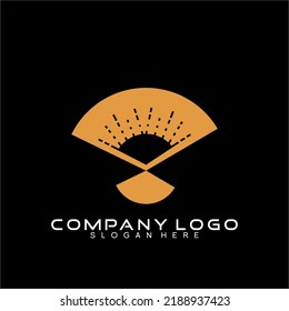 Fan linear icon. Fan concept stroke symbol design Vector illustration with sunrise symbol.