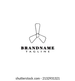 fan logo cartoon icon design template black modern isolated vector illustration