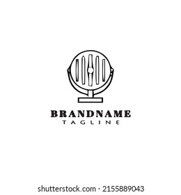fan logo cartoon icon design template black modern isolated vector illustration