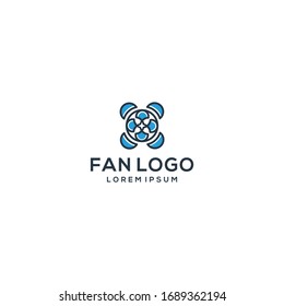 Plantilla de concepto de diseño del logotipo del ventilador