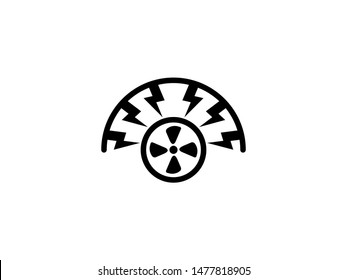 fan logo icon symbol vector. editable