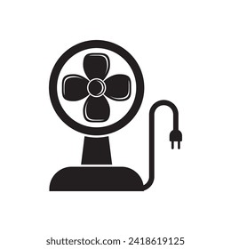 Fan logo icon, vector illustration template design