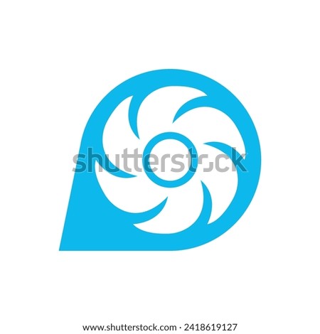 Fan logo icon, vector illustration template design
