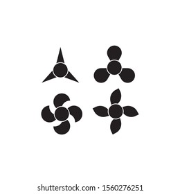 fan logo template vector icon