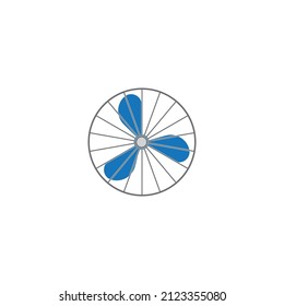 plantilla de diseño de iluminación vectorial del logotipo del ventilador.