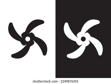 fan logo vector illustration. creative fan logo inspiration