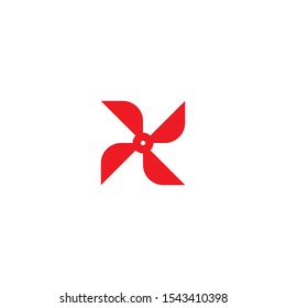 Fan logo vector illustration design