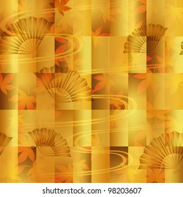 fan and maple background