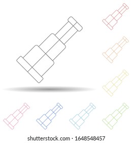Fan monocle in multi color style icon. Simple thin line, outline vector of russian fan atributs icons for ui and ux, website or mobile application
