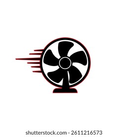 
fan in motion vector illustration