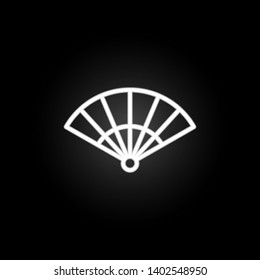 Fan neon icon. Elements of summer set. Simple icon for websites, web design, mobile app, info graphics