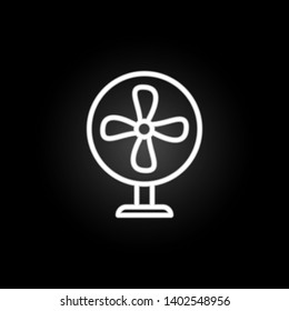 Fan neon icon. Elements of summer set. Simple icon for websites, web design, mobile app, info graphics
