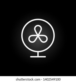 Fan neon icon. Elements of summer set. Simple icon for websites, web design, mobile app, info graphics