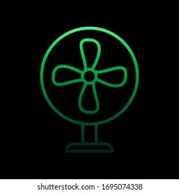 Fan-Nolan-Symbol. Einfache dünne Linie, Vektorillustration der Sommersymbole für i und ux, Website oder mobile Applikationen