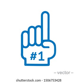 Fan Number One. Vector Illustration. Eps 10.