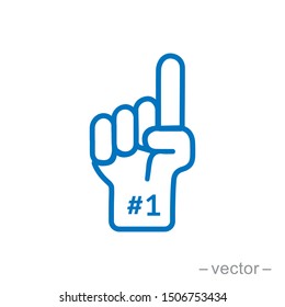 Fan Number One. Vector Illustration. Eps 10.