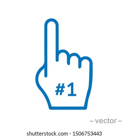 Fan Number One. Vector Illustration. Eps 10.