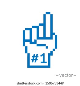 Fan Number One. Vector Illustration. Eps 10.