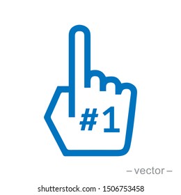 Fan Number One. Vector Illustration. Eps 10.