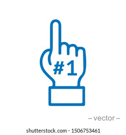 Fan Number One. Vector Illustration. Eps 10.