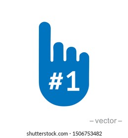 Fan Number One. Vector Illustration. Eps 10.