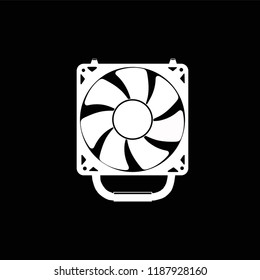 fan on black background
