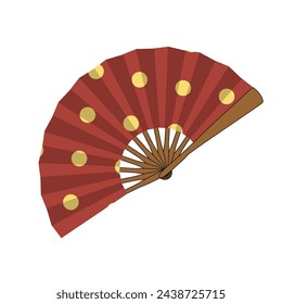 fan on white background decorative art design objects clipart