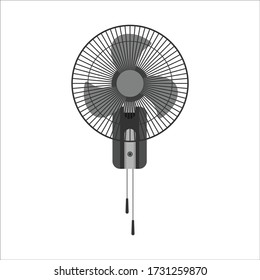 ventilador de fondo blanco. pared, icono, vector, ilustración