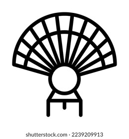 fan outline illustration vector and logo new year icon perfect. Icon sign from modern collection for mobile concept and web.