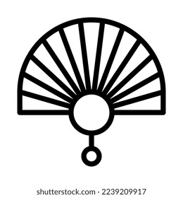 fan outline illustration vector and logo new year icon perfect. Icon sign from modern collection for mobile concept and web.