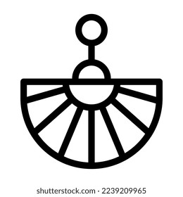 fan outline illustration vector and logo new year icon perfect. Icon sign from modern collection for mobile concept and web.