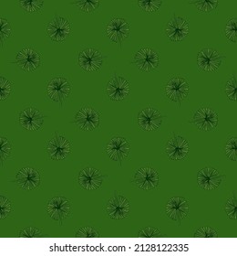 Fan-Palme lässt nahtloses Muster auf. Tropisches Vintage-Blattwerk im Gravierstil. Handgezeichnete Wiederholtextur für Gewebe, Tapeten, Textilien, Druck, Packpapier. Vektorgrafik.