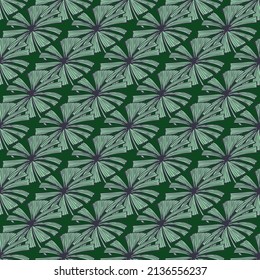 Fan palm leaves seamless pattern on. Vintage foliage of palmetto in engraving style. Hand drawn repeat texture for fabric, wallpaper, textile, print, wrapping paper. Vector illustration.
