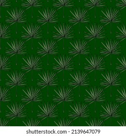 Patrón de hojas de palma de ventilador sin fisuras.Rama tropical vintage en estilo de grabado. Papel de textura dibujado a mano para tela, papel pintado, textil, papel impreso, papel envolvente. Ilustración vectorial.