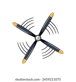 fan propeller cartoon. ocean logo, prop underwater, hull screw fan propeller sign. isolated symbol vector illustration