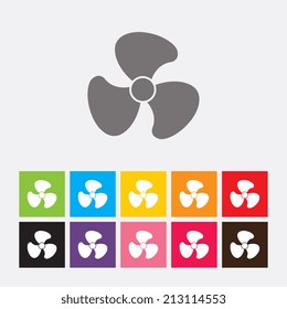 Fan or propeller icon - Vector
