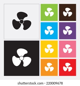 Fan or propeller icon - Vector
