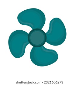 fan Propeller isolated on white background, vector illustration.