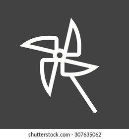 Fan, propeller, toy icon vector image.Can also be used for toy and games. Suitable for mobile apps, web apps and print media.