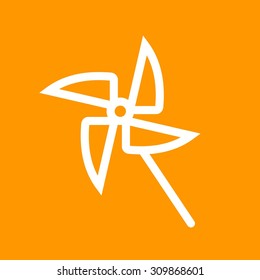 Fan, propeller, toy icon vector image.Can also be used for toy and games. Suitable for mobile apps, web apps and print media.