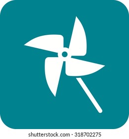 Fan, propeller, toy icon vector image.Can also be used for toy and games. Suitable for mobile apps, web apps and print media.