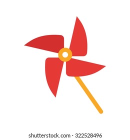 Fan, propeller, toy icon vector image.Can also be used for toy and games. Suitable for mobile apps, web apps and print media.