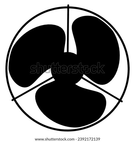 Fan Propeller Vector 02. Illustration Isolated On White Background. A vector illustration Of A Fan.