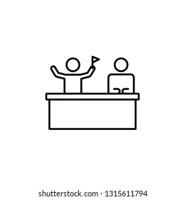 fan, public, racing icon. Element of motor sport for mobile concept and web apps icon. Thin line icon for website design and development