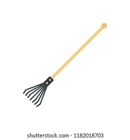 Fan rake icon. Flat illustration of fan rake vector icon for web design