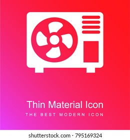 Fan red and pink gradient material white icon minimal design