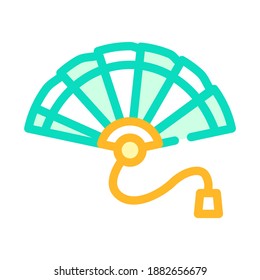 fan retro line icon vector. fan retro color sign. isolated symbol illustration