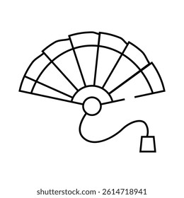 fan retro line icon vector. fan retro sign. isolated contour symbol black illustration