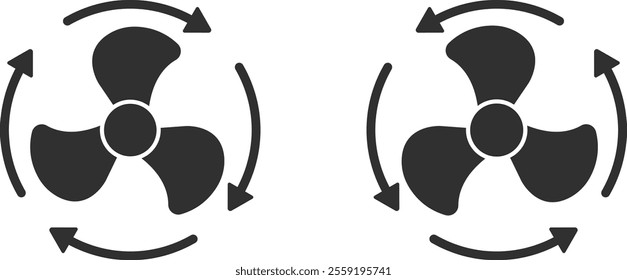 Fan rotation direction icon vector illustration