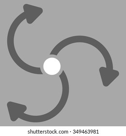 Fan Rotation vector icon. Style is bicolor flat symbol, dark gray and white colors, rounded angles, silver background.